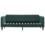vidaXL Pat de zi cu extensie și sertare verde închis 80x200 cm catifea
