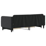 vidaXL Pat de zi cu extensie și sertare, negru, 80x200 cm, catifea
