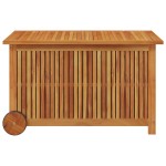 vidaXL Ladă de depozitare de grădină cu roți, 90x50x58 cm, lemn acacia vidaXL Ladă de depozitare de grădină cu roți, 90x50x58 cm, lemn acacia