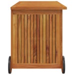 vidaXL Ladă de depozitare de grădină cu roți, 90x50x58 cm, lemn acacia vidaXL Ladă de depozitare de grădină cu roți, 90x50x58 cm, lemn acacia