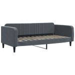 vidaXL Pat de zi cu extensie și sertare gri închis 90x200 cm catifea