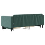 vidaXL Pat de zi cu extensie și sertare verde închis 90x200 cm catifea