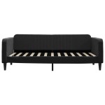 vidaXL Pat de zi cu extensie și sertare, negru, 90x200 cm, catifea vidaXL Pat de zi cu extensie și sertare, negru, 90x200 cm, catifea