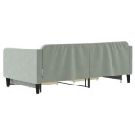 vidaXL Pat de zi cu extensie și sertare gri deschis 100x200 cm catifea