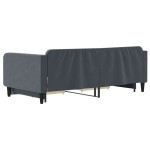 vidaXL Pat de zi cu extensie și sertare gri închis 100x200cm catifea