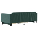 vidaXL Pat de zi cu extensie și sertare verde închis 100x200cm catifea