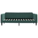 vidaXL Pat de zi cu extensie și sertare verde închis 100x200cm catifea