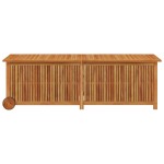 vidaXL Ladă depozitare grădină cu roți, 150x50x58cm, lemn masiv acacia vidaXL Ladă depozitare grădină cu roți, 150x50x58cm, lemn masiv acacia