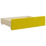 vidaXL Pat de zi cu extensie și sertare, galben, 90x200 cm, catifea vidaXL Pat de zi cu extensie și sertare, galben, 90x200 cm, catifea