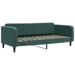 vidaXL Pat de zi cu extensie și sertare verde închis 100x200cm catifea