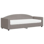 vidaXL Pat de zi cu saltea, gri taupe, 80x200 cm, textil