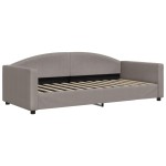 vidaXL Pat de zi cu saltea, gri taupe, 90x200 cm, textil