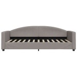 vidaXL Pat de zi cu saltea, gri taupe, 90x200 cm, textil