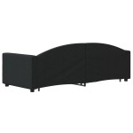 vidaXL Pat de zi cu extensie, negru, 80x200 cm, textil vidaXL Pat de zi cu extensie, negru, 80x200 cm, textil