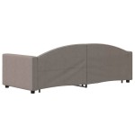 vidaXL Pat de zi cu extensie, gri taupe, 80x200 cm, textil vidaXL Pat de zi cu extensie, gri taupe, 80x200 cm, textil