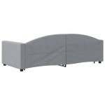 vidaXL Pat de zi cu extensie, gri deschis, 90x200 cm, textil vidaXL Pat de zi cu extensie, gri deschis, 90x200 cm, textil