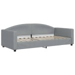 vidaXL Pat de zi cu extensie, gri deschis, 90x200 cm, textil vidaXL Pat de zi cu extensie, gri deschis, 90x200 cm, textil