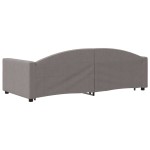 vidaXL Pat de zi cu extensie, gri taupe, 90x200 cm, textil vidaXL Pat de zi cu extensie, gri taupe, 90x200 cm, textil