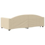 vidaXL Pat de zi cu extensie, crem, 90x200 cm, textil