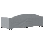 vidaXL Pat de zi cu extensie, gri deschis, 90x190 cm, textil