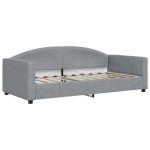 vidaXL Pat de zi cu extensie, gri deschis, 90x190 cm, textil