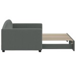 vidaXL Pat de zi cu extensie, gri închis, 90x190 cm, textil vidaXL Pat de zi cu extensie, gri închis, 90x190 cm, textil