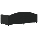 vidaXL Pat de zi cu extensie, negru, 90x190 cm, textil vidaXL Pat de zi cu extensie, negru, 90x190 cm, textil