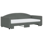 vidaXL Pat de zi cu extensie și saltele, gri închis, 90x190 cm, textil vidaXL Pat de zi cu extensie și saltele, gri închis, 90x190 cm, textil