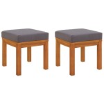 vidaXL Set sufragerie de grădină, 3 piese, cu perne, lemn masiv acacia