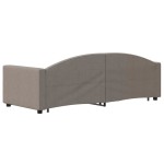 vidaXL Pat de zi cu extensie și sertare, gri taupe, 80x200 cm, textil