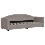 vidaXL Pat de zi cu extensie și sertare, gri taupe, 80x200 cm, textil