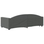 vidaXL Pat de zi cu extensie și sertare, gri închis, 90x200 cm textil