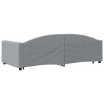 vidaXL Pat de zi cu extensie și sertare, gri deschis 100x200 cm textil vidaXL Pat de zi cu extensie și sertare, gri deschis 100x200 cm textil