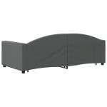 vidaXL Pat de zi cu extensie și sertare, gri închis, 90x190cm, textil vidaXL Pat de zi cu extensie și sertare, gri închis, 90x190cm, textil