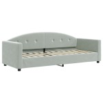 vidaXL Pat de zi cu saltea, gri deschis, 80x200 cm, catifea vidaXL Pat de zi cu saltea, gri deschis, 80x200 cm, catifea