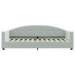 vidaXL Pat de zi cu saltea, gri deschis, 80x200 cm, catifea vidaXL Pat de zi cu saltea, gri deschis, 80x200 cm, catifea