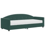 vidaXL Pat de zi cu saltea, verde închis, 80x200 cm, catifea