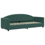 vidaXL Pat de zi cu saltea, verde închis, 80x200 cm, catifea