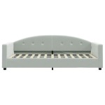 vidaXL Pat de zi cu saltea, gri deschis, 90x200 cm, catifea