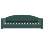 vidaXL Pat de zi cu saltea, verde închis, 90x200 cm, catifea