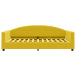vidaXL Pat de zi cu saltea, galben, 100x200 cm, catifea