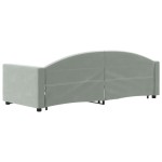 vidaXL Pat de zi cu extensie, gri deschis, 80x200 cm, catifea vidaXL Pat de zi cu extensie, gri deschis, 80x200 cm, catifea