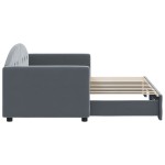 vidaXL Pat de zi cu extensie, gri închis, 80x200 cm, catifea vidaXL Pat de zi cu extensie, gri închis, 80x200 cm, catifea