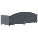 vidaXL Pat de zi cu extensie, gri închis, 80x200 cm, catifea vidaXL Pat de zi cu extensie, gri închis, 80x200 cm, catifea