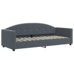 vidaXL Pat de zi cu extensie, gri închis, 80x200 cm, catifea vidaXL Pat de zi cu extensie, gri închis, 80x200 cm, catifea