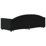 vidaXL Pat de zi cu extensie, negru, 80x200 cm, catifea