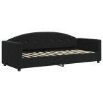 vidaXL Pat de zi cu extensie, negru, 80x200 cm, catifea
