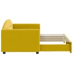 vidaXL Pat de zi cu extensie, galben, 80x200 cm, catifea vidaXL Pat de zi cu extensie, galben, 80x200 cm, catifea