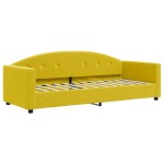 vidaXL Pat de zi cu extensie, galben, 80x200 cm, catifea vidaXL Pat de zi cu extensie, galben, 80x200 cm, catifea