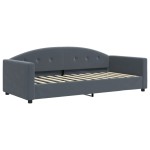 vidaXL Pat de zi cu extensie, gri închis, 90x200 cm, catifea vidaXL Pat de zi cu extensie, gri închis, 90x200 cm, catifea